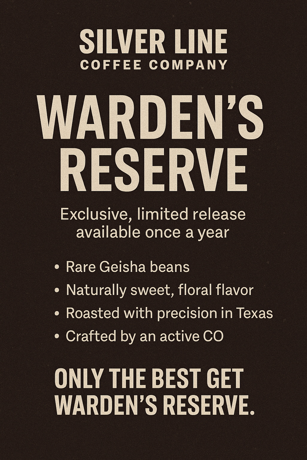 Ultra‑Exclusive- Warden’s Reserve